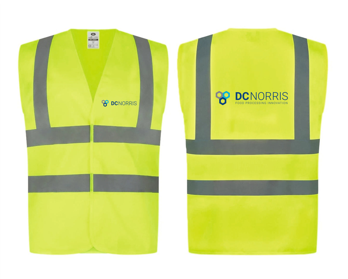 UC801 Yellow  Hi Vis Vest with print
